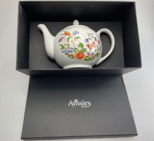 英國Aynsley 小屋花園系列 骨瓷茶壺1100ml