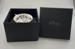 英國Aynsley 雀鳥系列 骨瓷雅典色釉杯盤組（2色任選）禮盒