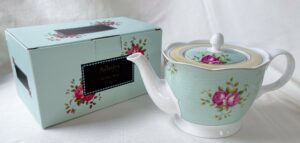 英國Aynsley 復古玫瑰系列 陶瓷茶壺1200ml