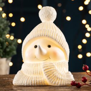 愛爾蘭Belleek Living 聖誕系列 雪人娃娃頭LED夜燈