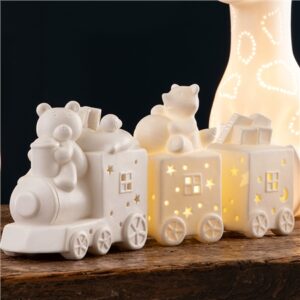 愛爾蘭Belleek Living 聖誕系列 玩具火車LED夜燈（三節）