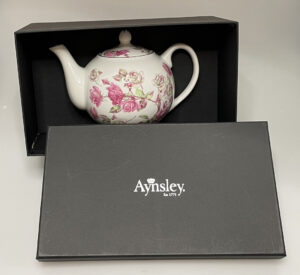 英國Aynsley 紅玫瑰系列 骨瓷茶壺1100ml