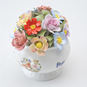 英國Aynsley 骨瓷花盆擺飾 小屋花園12cm