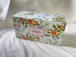 英國Aynsley 雀鳥系列 骨瓷溫莎杯盤4色禮盒組180ml