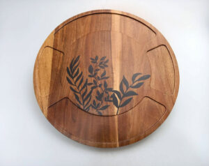 愛爾蘭Belleek Living 陶瓷點心盤組+木托盤